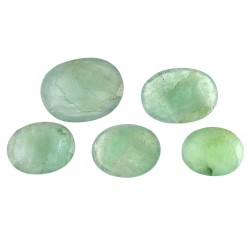 Green Emerald – 21.72 Carats (Ratti-24.00) Panna ~ 5 Pcs Seller Pack